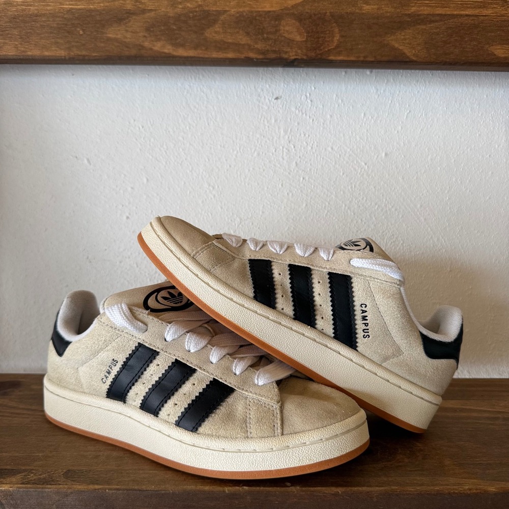 Adidas Sneakers Campus 00s Mens 6.5 Womens 7.5 Sand Core Black Gum Suede GY0042